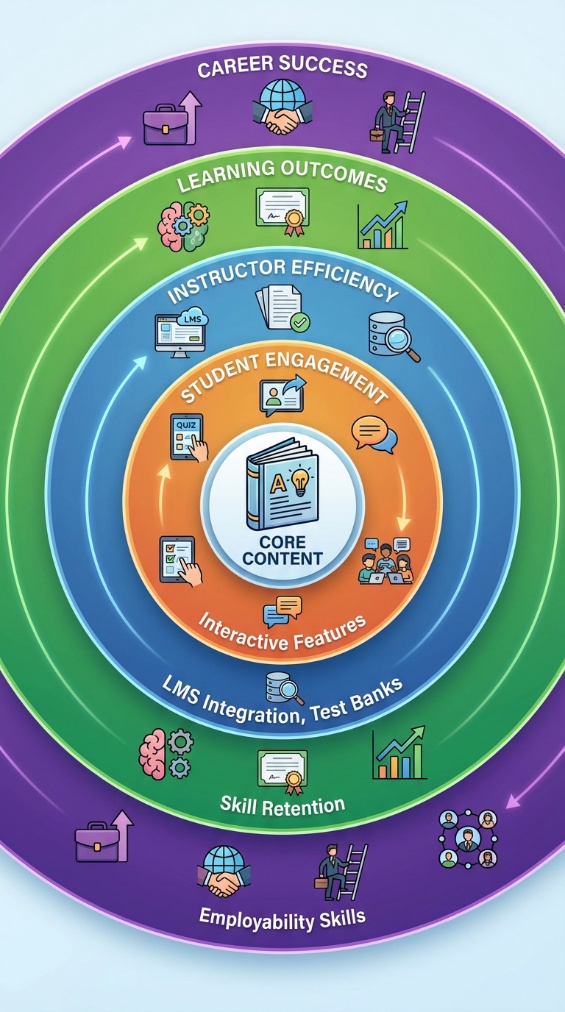 The Ripple Effect of Selection. A textbook is more than just reading material; its influence ripples outward, affecting everything from your daily workload to your students' long-term employability.
